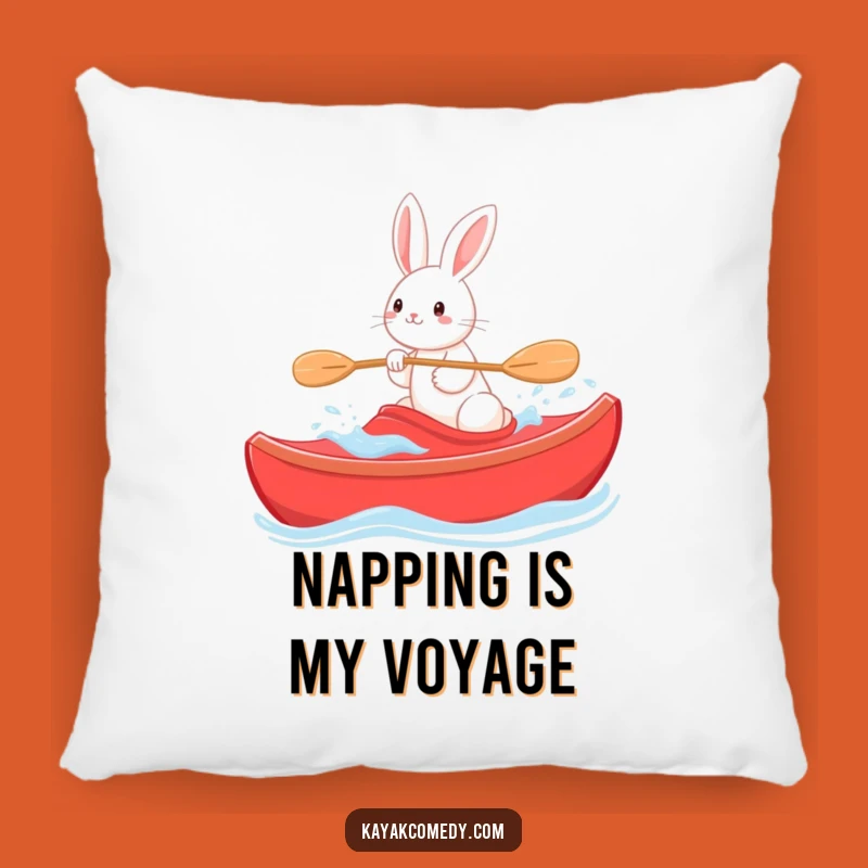 Funny Rabbit Kayak Pillow: Cozy Comfort with a Splash of Serenity