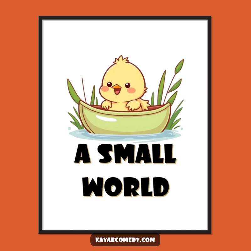 Funny Chick Kayaking Poster: Bring Cheer and Adventure to Your Walls