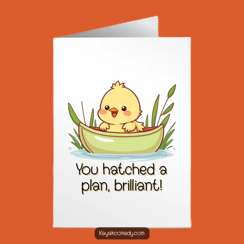 Free Printable Chick Congratulations Card: Peek-a-Boo Kayak Success Download