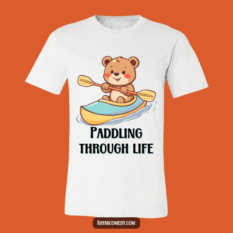 Funny Bear Cub Kayaking T-Shirt: Wear Your Enthusiasm with This Hilarious Tee
